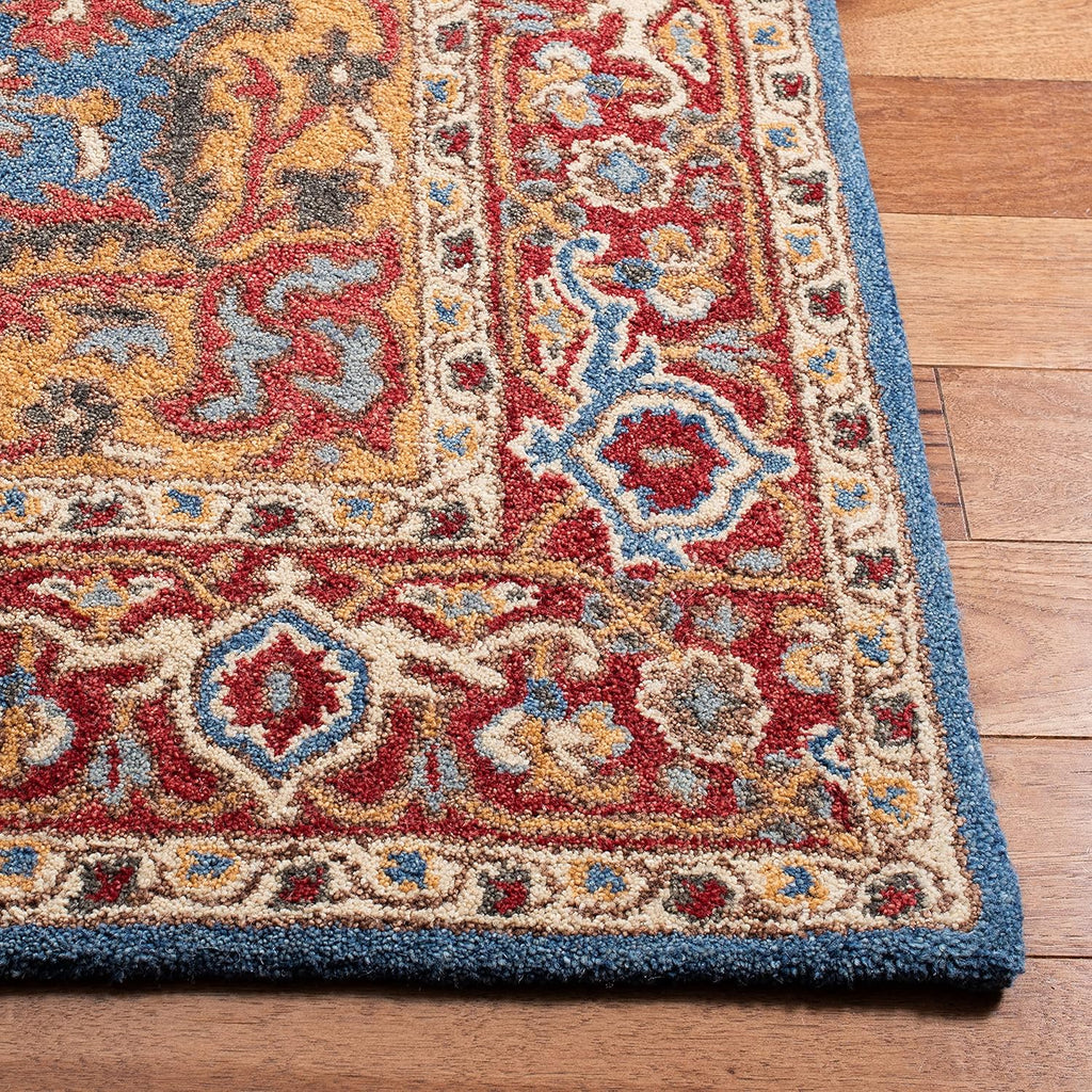 Traditional Wool Area Rug 8x10 Red Blue k7