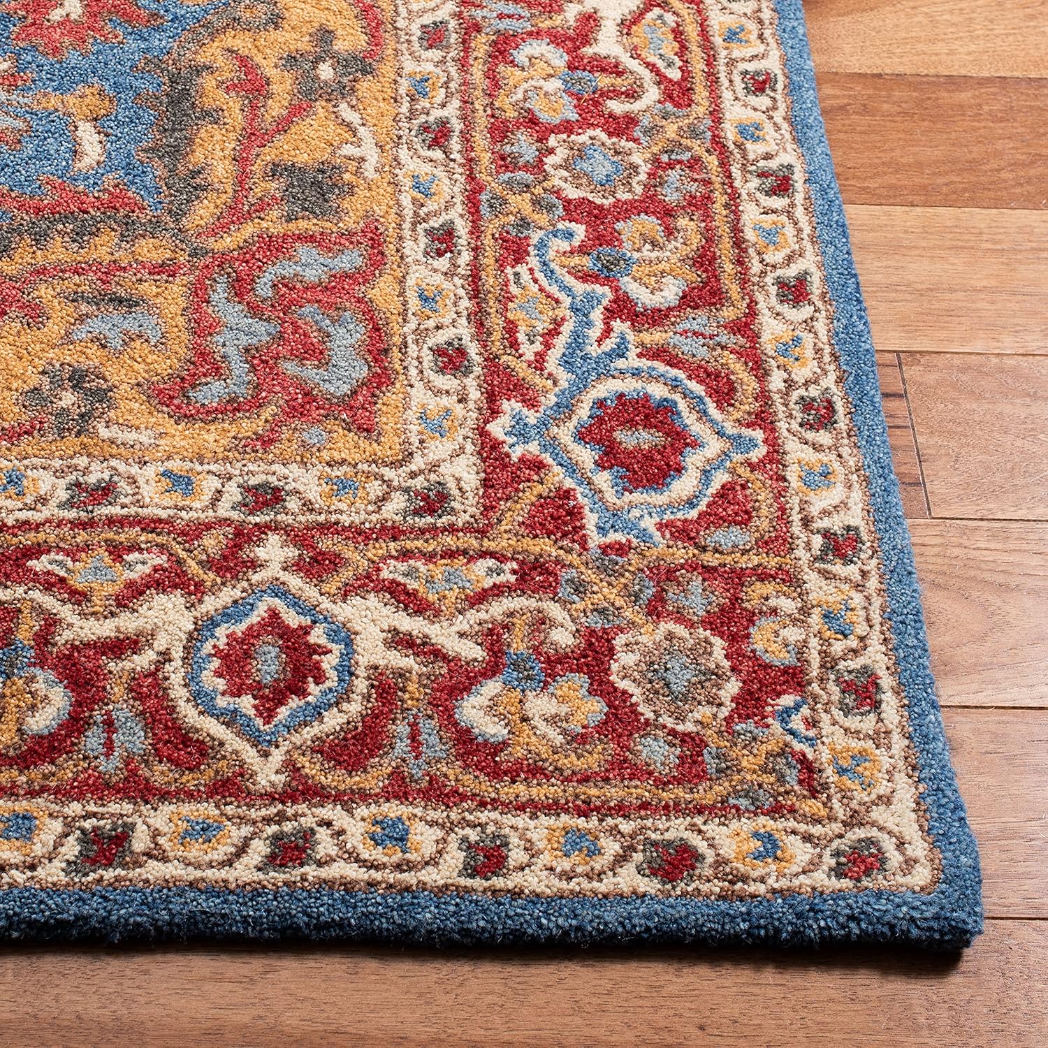 Traditional Wool Area Rug 8x10 Red Blue k7