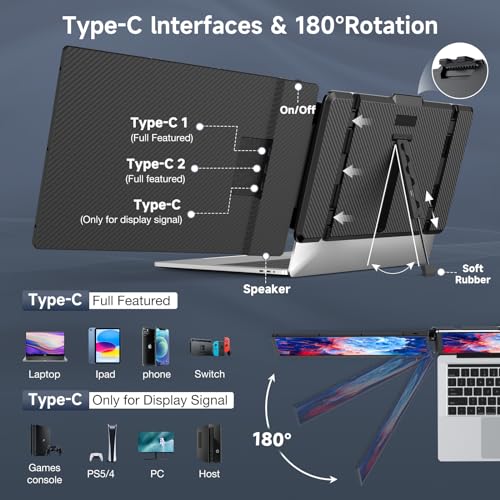 Portable Laptop Monitor 1080P FHD IPS Plug and Play k7