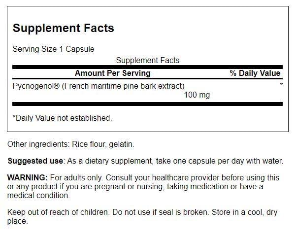 Pycnogenol 100mg 30 Capsules k7