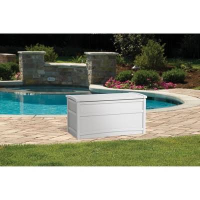 Suncast Resin Deck Box, White k7