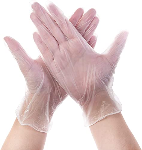 Clear Vinyl Exam Gloves Latex-Free Powder-Free Extra-Large Pack of 1000 k7