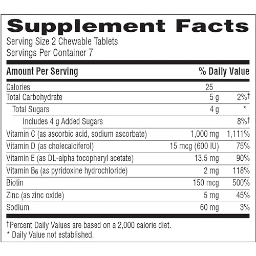 Immune Support Chewable Tablets with Vitamin C & D, Orange Flavor 42 Count k7