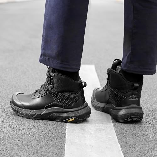 Men's Waterproof Tactical Work Boots Leather Combat Hiking q7B
