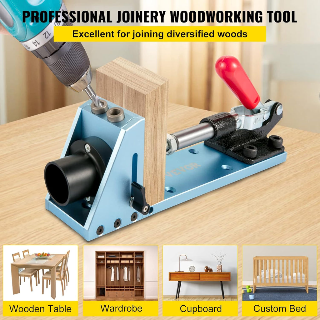 Pocket Hole Jig Kit with Adjustable Wood Joinery Tool a7