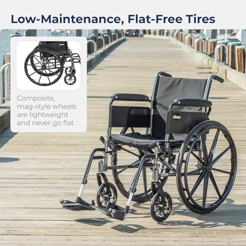 Wheelchair with Removable Arms and Swing Footrests 20 Seat k7