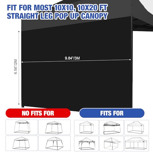 Canopy Tent Sidewalls for 10x10 Pop Up, 4 Pack with Zipper Doors, Waterproof Blue k7
