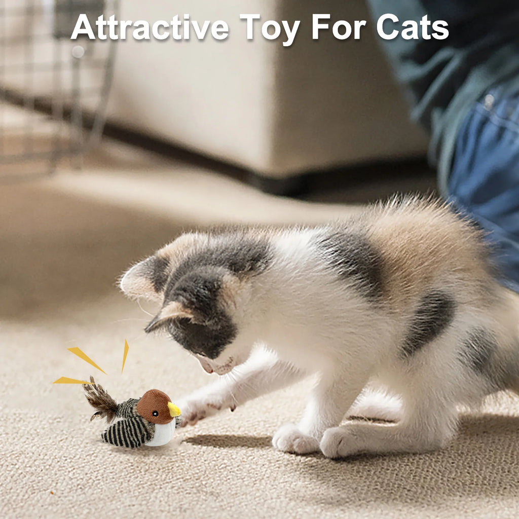 Interactive Cat Toy with Chirping Bird Sounds a7k
