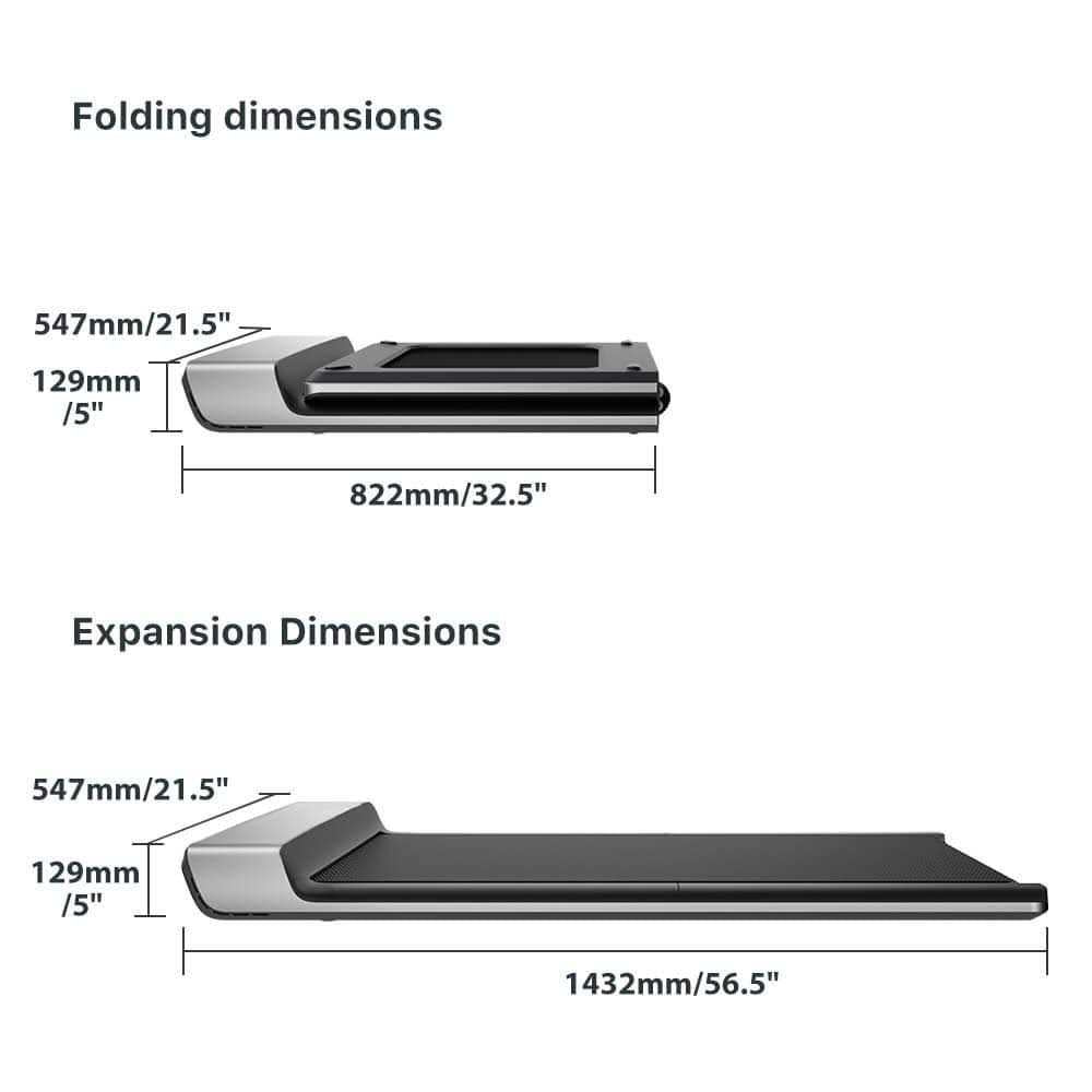 Folding Treadmill Ultra Slim Smart Walking Pad Portable Gym Running Device P1 Grey 0.5 k7