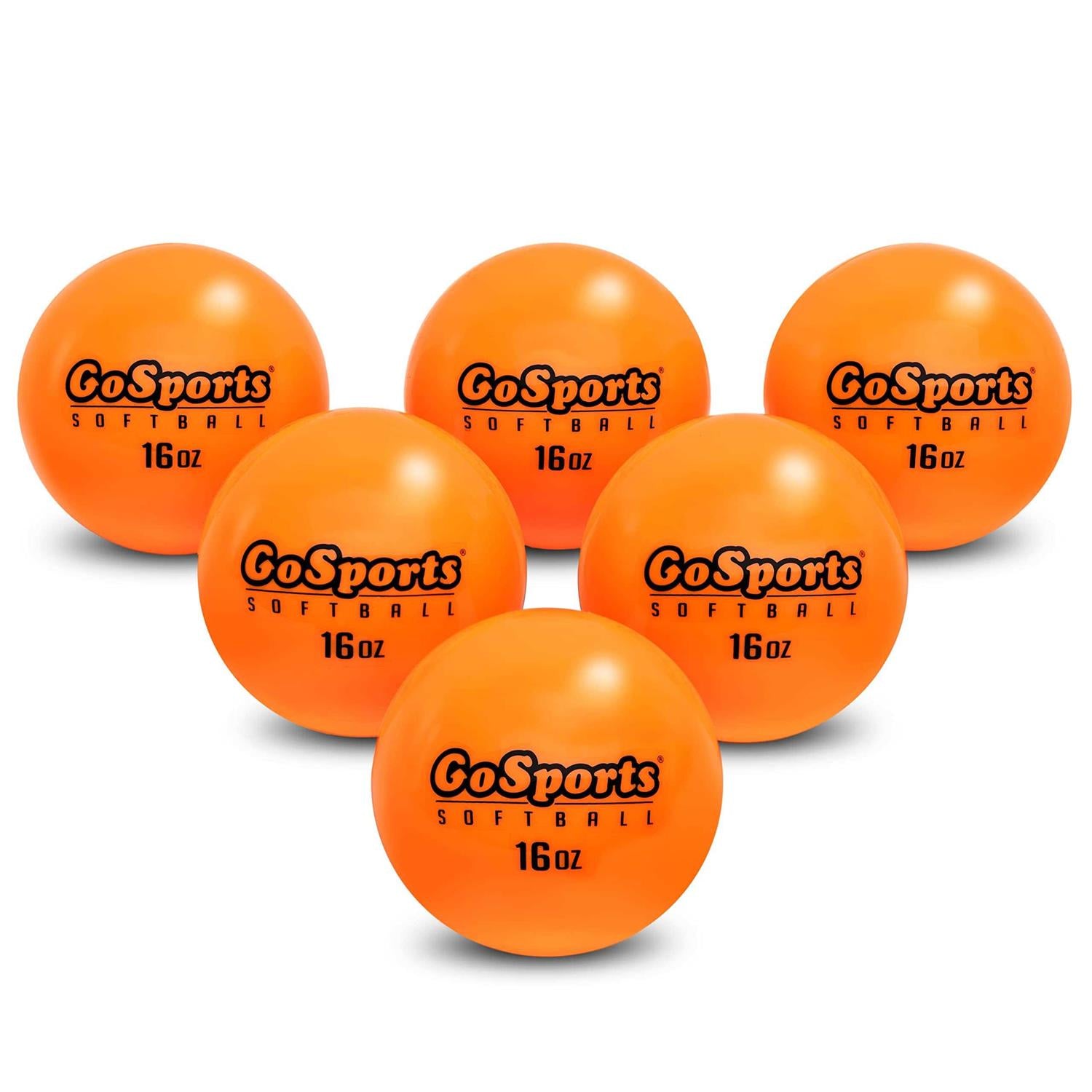 Gosports 3.82 inch Weighted Training Softballs 6 Pack Hitting &amp; Pitching Training for All Skill Levels - Sports Supplies Online Store