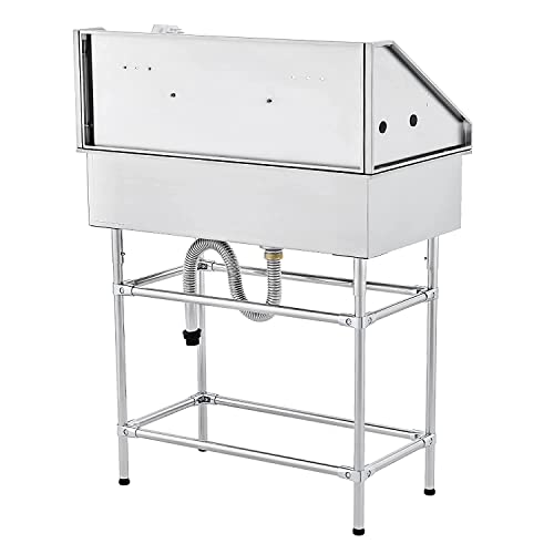 Stainless Steel Dog Washing Station for Small & Medium Dogs k7p