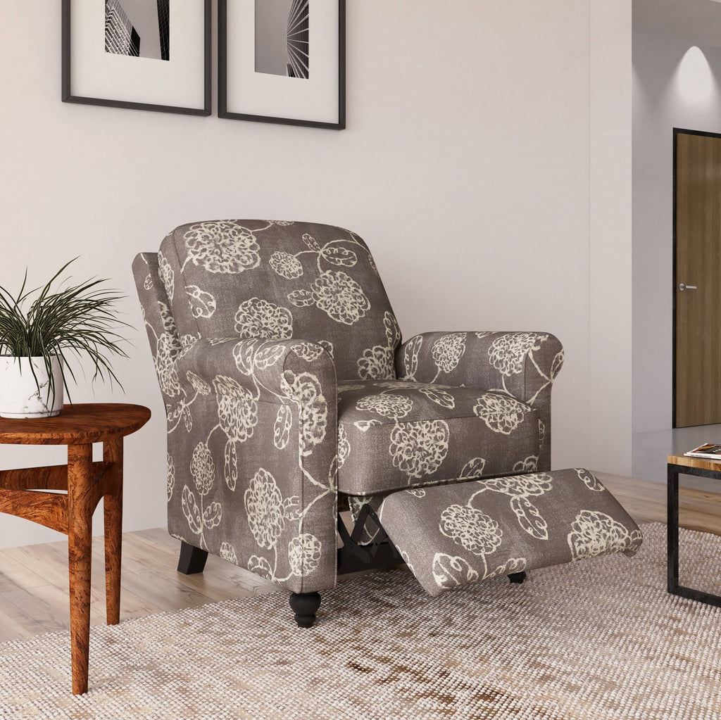 Warm Floral Push Back Recliner Chair k7m