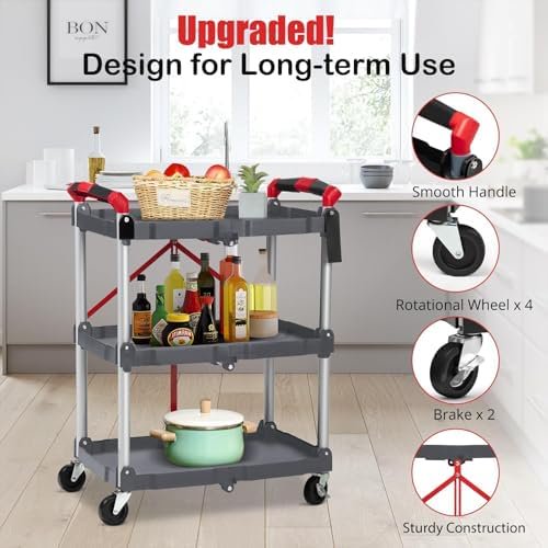Foldable Utility Cart with Wheels a7