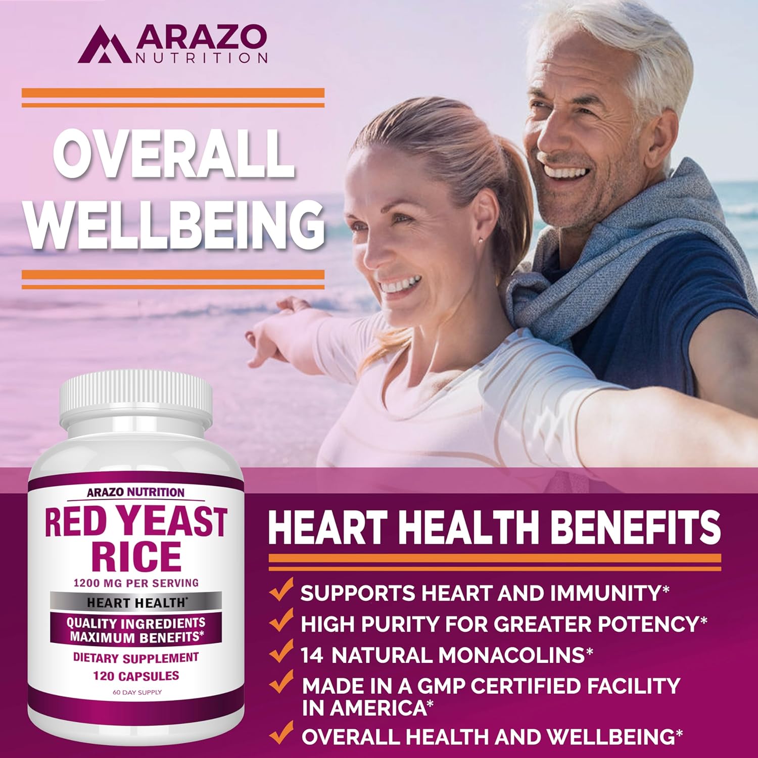 Red Yeast Rice Extract 1200mg Vegetarian Capsules q7