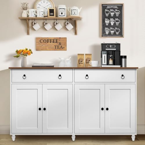 Black Buffet Cabinet with Storage and Gourd Legs k7m