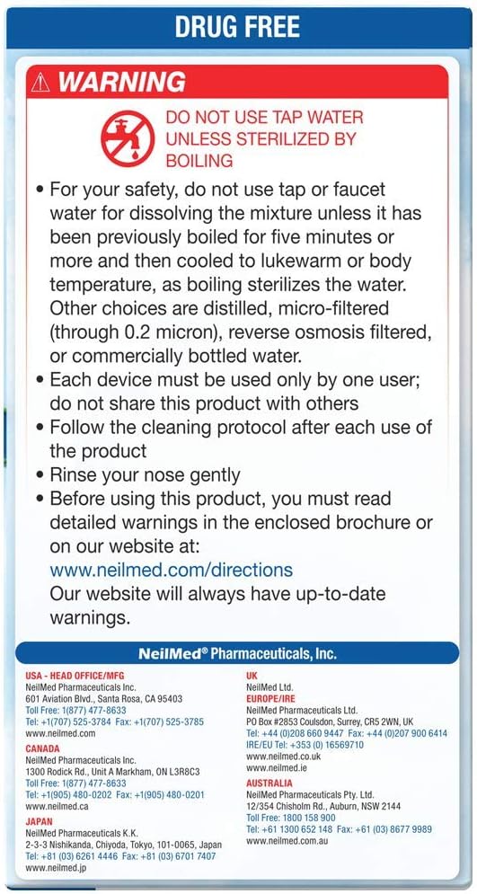 NeilMed Sinugator Cordless Pulsating Nasal Wash Kit with One Irrigator, 30 Premixed Packets and 3 AA Batteries a7