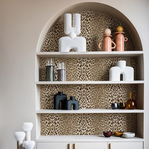 Leopard Textured Wallpaper Gold Glitter 3D Embossed Mural k7