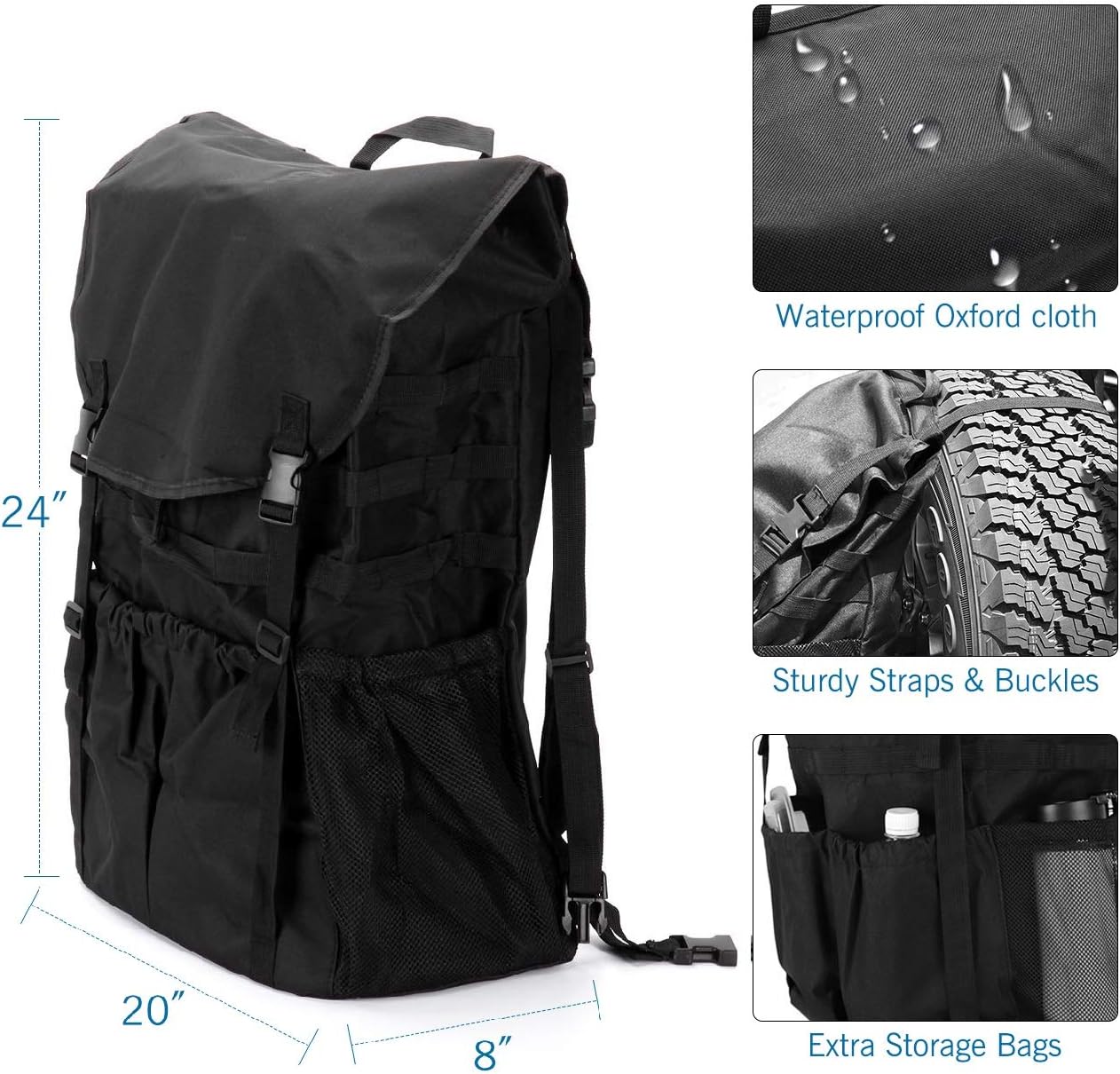 Spare Tire Trash Bag Overland Cargo Organizer for Camping SUV Truck Off-Road a7