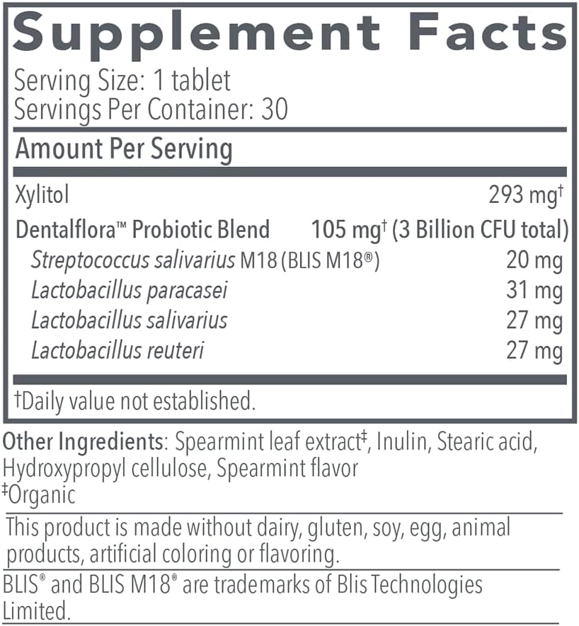 Oral Probiotic Mint Tablets for Teeth & Breath Care q7