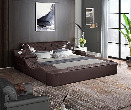 Queen Size Smart Bed Frame with Massage Recliner and Storage a7k