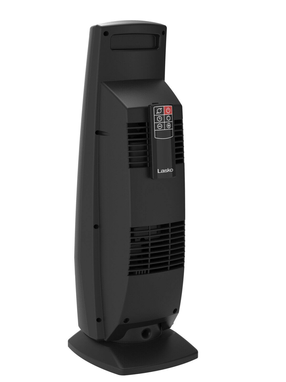 Ceramic Tower Space Heater with Remote, Black k7m