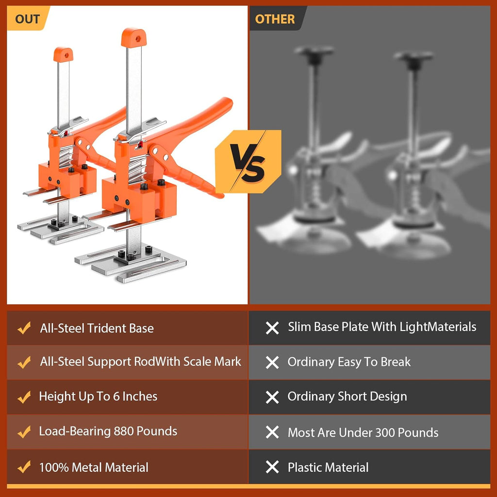 Construction Jack 2 Pack for Cabinet and Tile Installation a7k