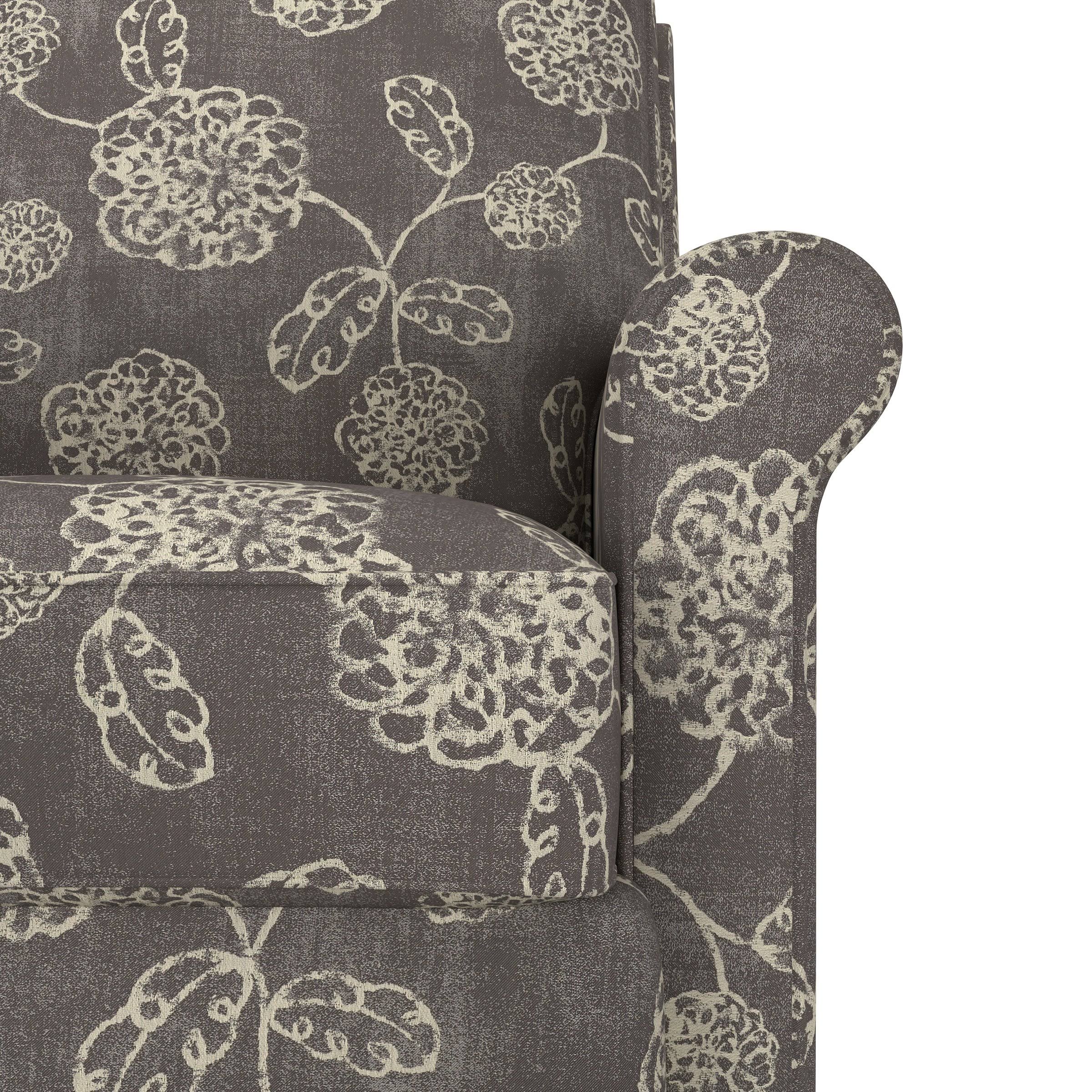 Warm Floral Push Back Recliner Chair k7m