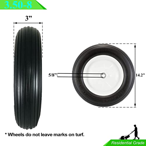 14.5" Flat Free Wheelbarrow Tire with Bearings k7