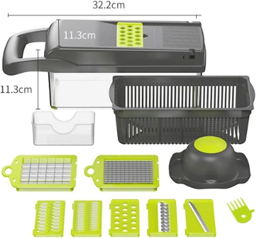 Vegetable Cutter & Slicer Set, Stainless Steel Blades, Pink k7