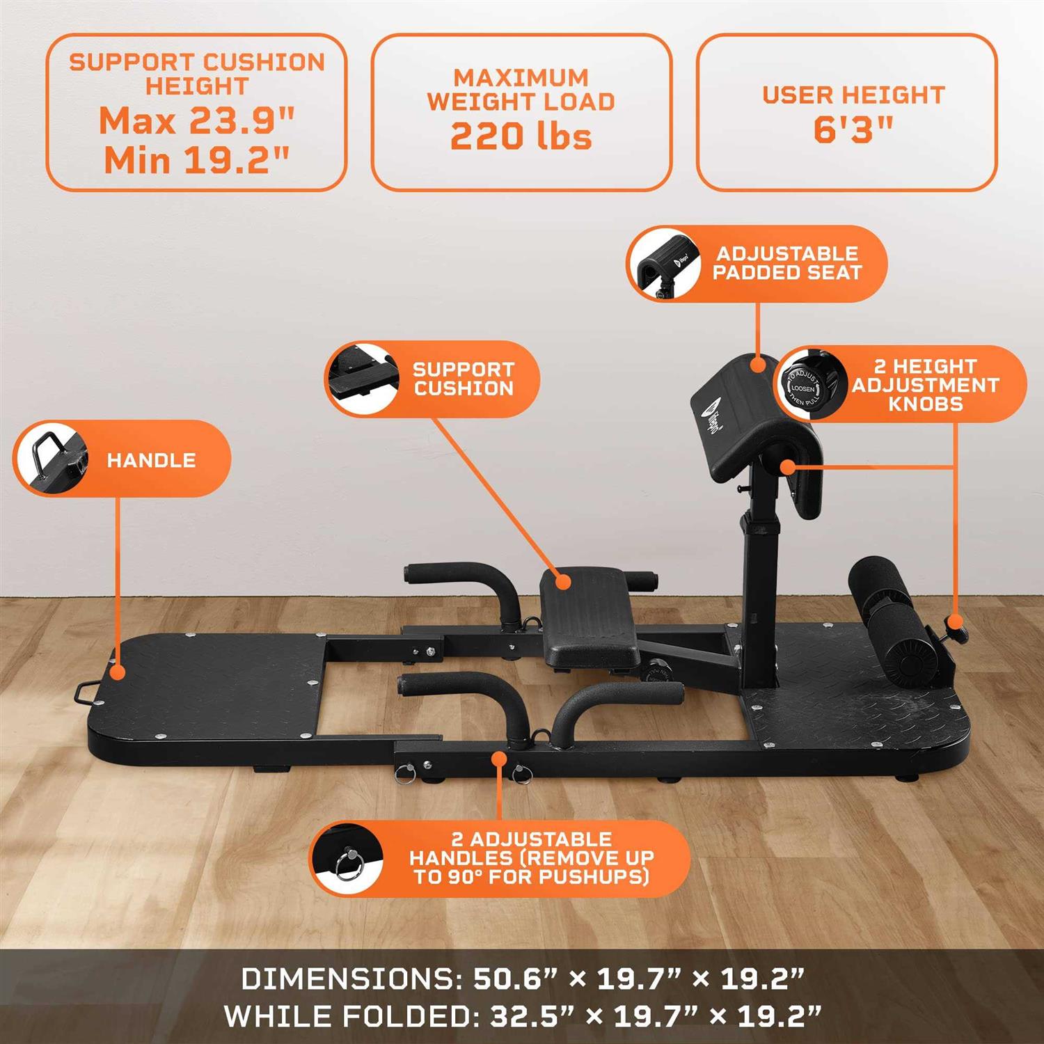 Hip Thrust Machine for Home Gym with Resistance Bands k7