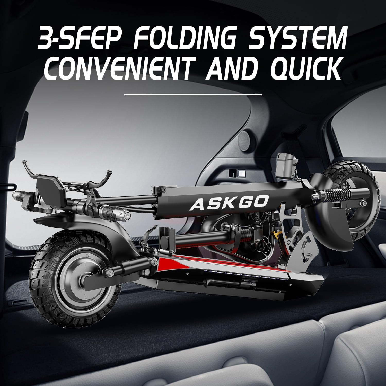 Electric Scooter for Adults 800W 27MPH 35 Miles Foldable with Seat a7
