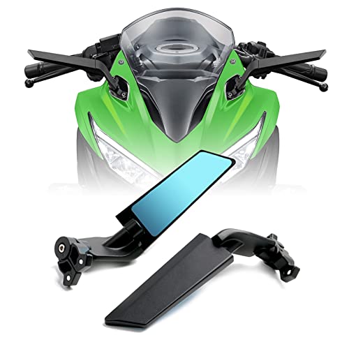Motorcycle Adjustable Aluminum Rearview Mirror Anti-glare Lens k7p