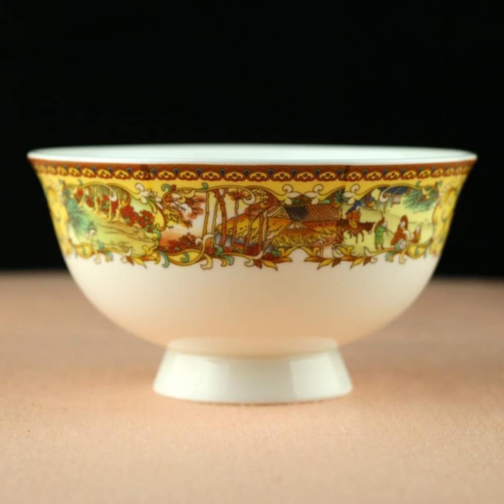 Ceramic Bowl Chinese Ancient Palace Style Porcelain 13cm Rice Bowl k7