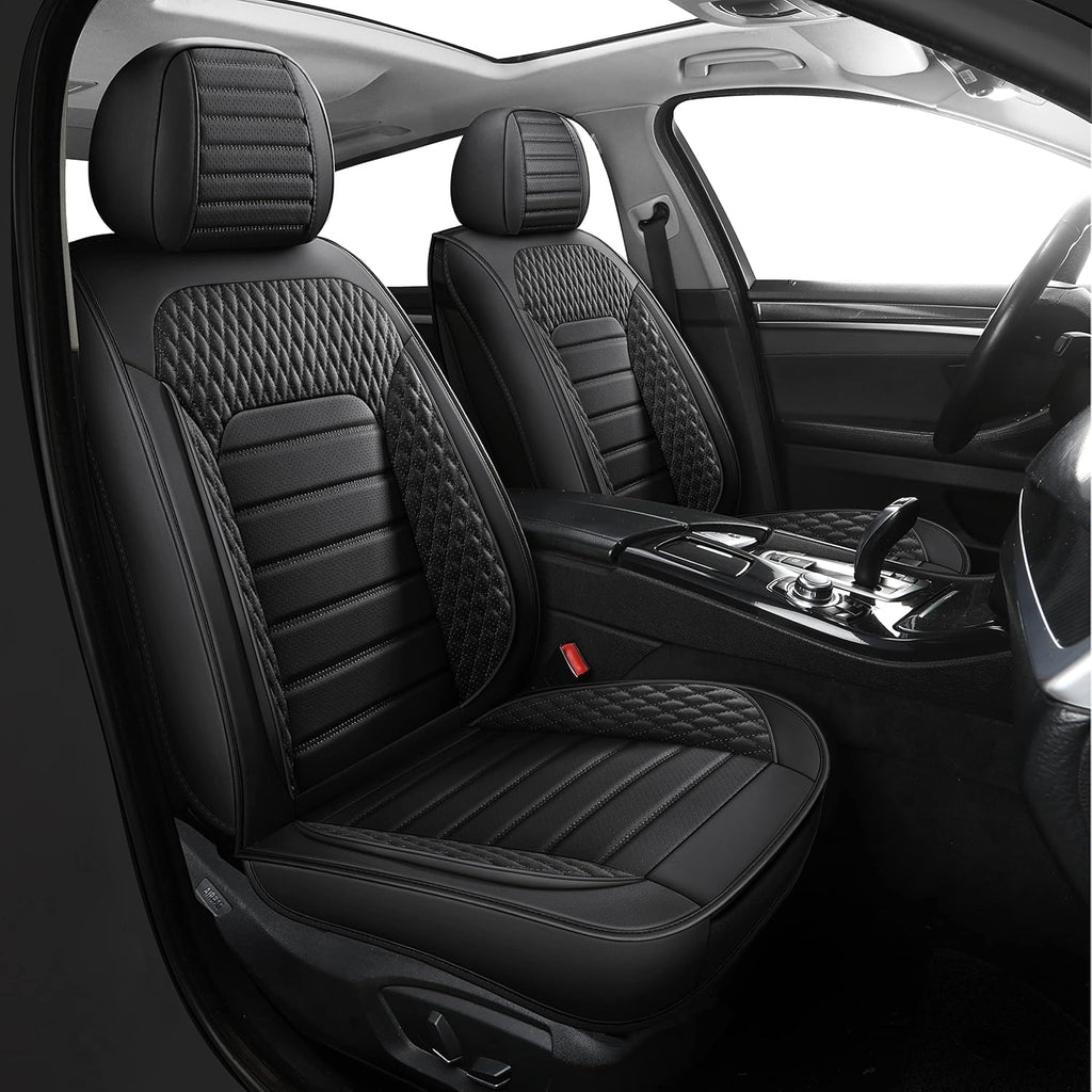 Car Seat Covers Faux Leather for Cars SUV Front Set Grey k7p