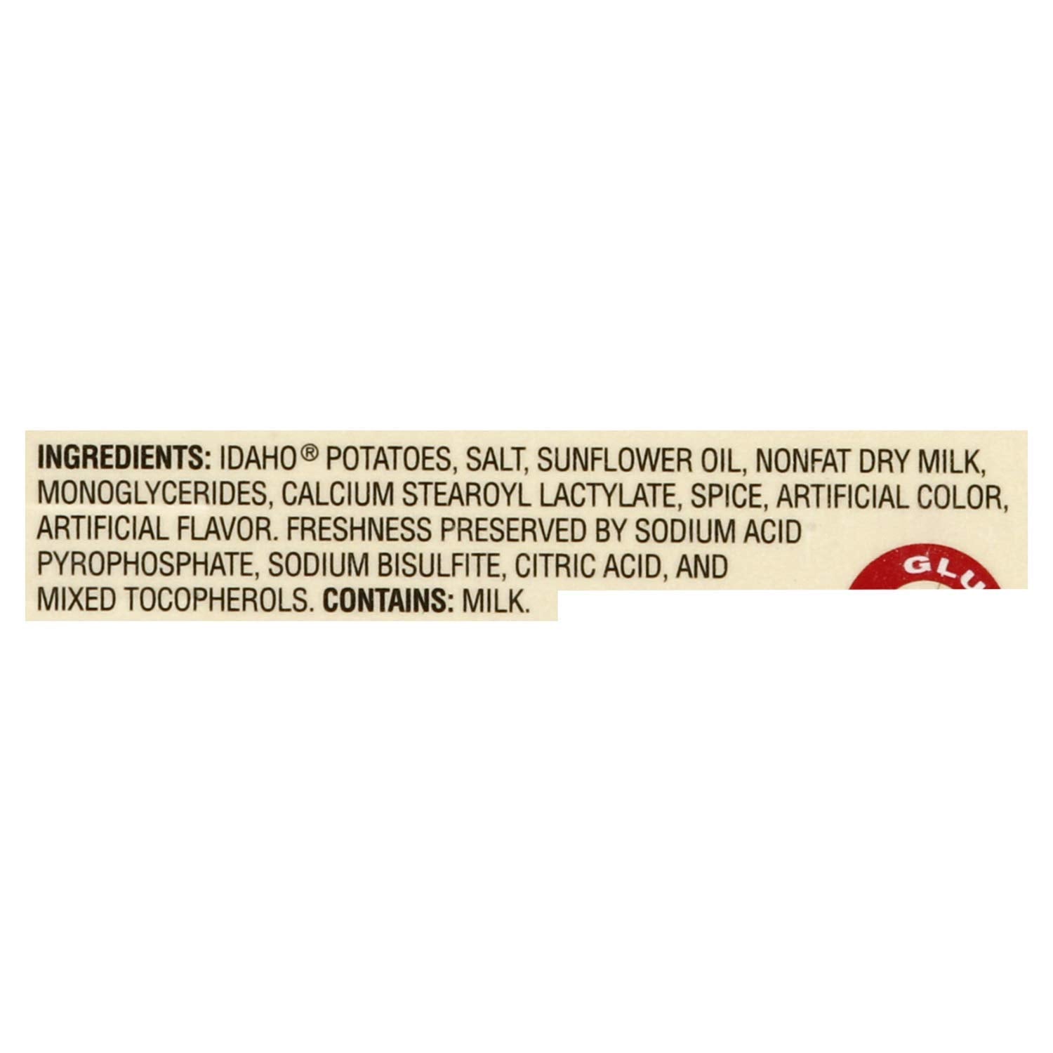 Mashed Potatoes Gluten-Free 3.25lb Carton a7