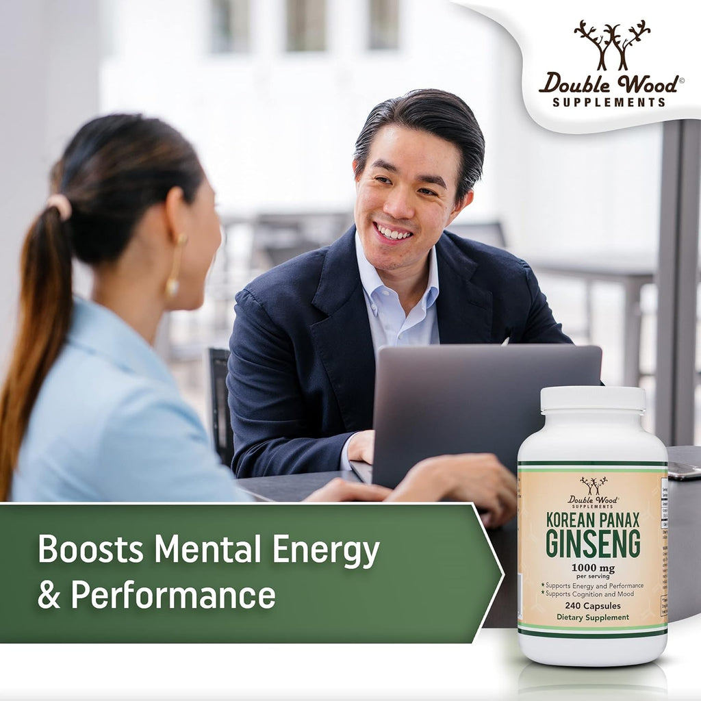 Ginseng Capsules 240 Vegan Capsules 1000mg per Serving k7