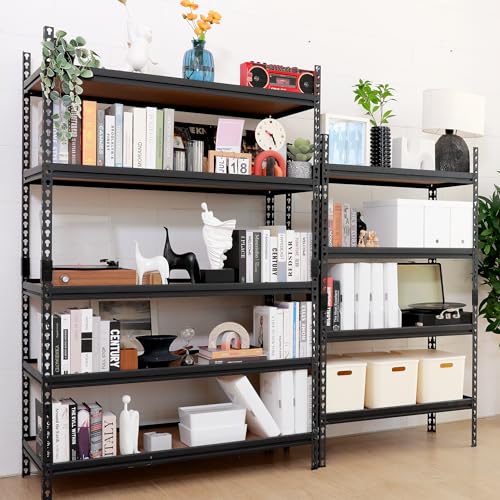 Storage Shelves 4 Tier Adjustable Heavy Duty Metal Unit Black k7m