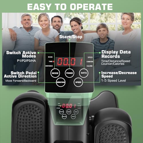 Electric Under Desk Elliptical Leg Exerciser for Seniors Adults with Remote Control k7m