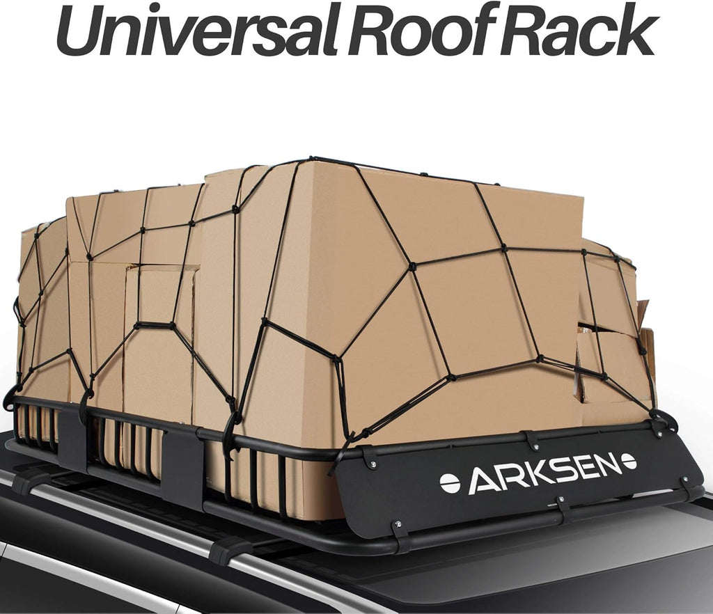 Roof Rack Cargo Basket with Soft-Shell Carrier for SUV Trucks Cars Black k7m