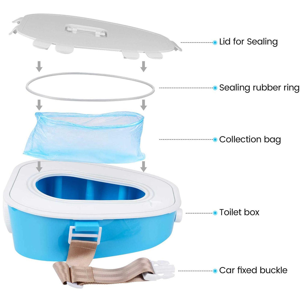 Portable Toilet for Camping Travel Car Hiking Boating x7