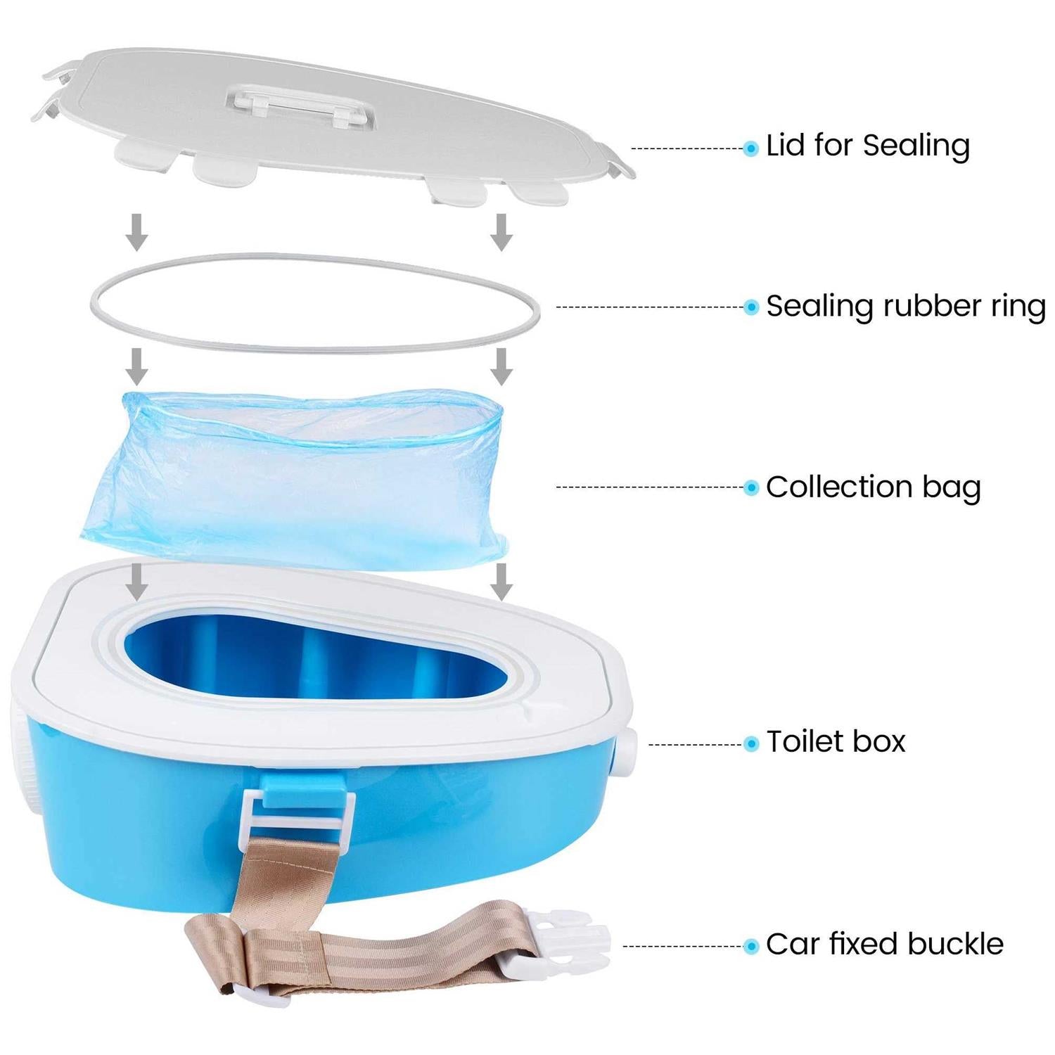 Portable Toilet for Camping Travel Car Hiking Boating x7