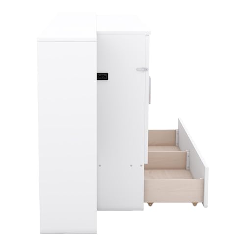 Queen Size Murphy Bed with Storage Drawers and USB Ports a7k
