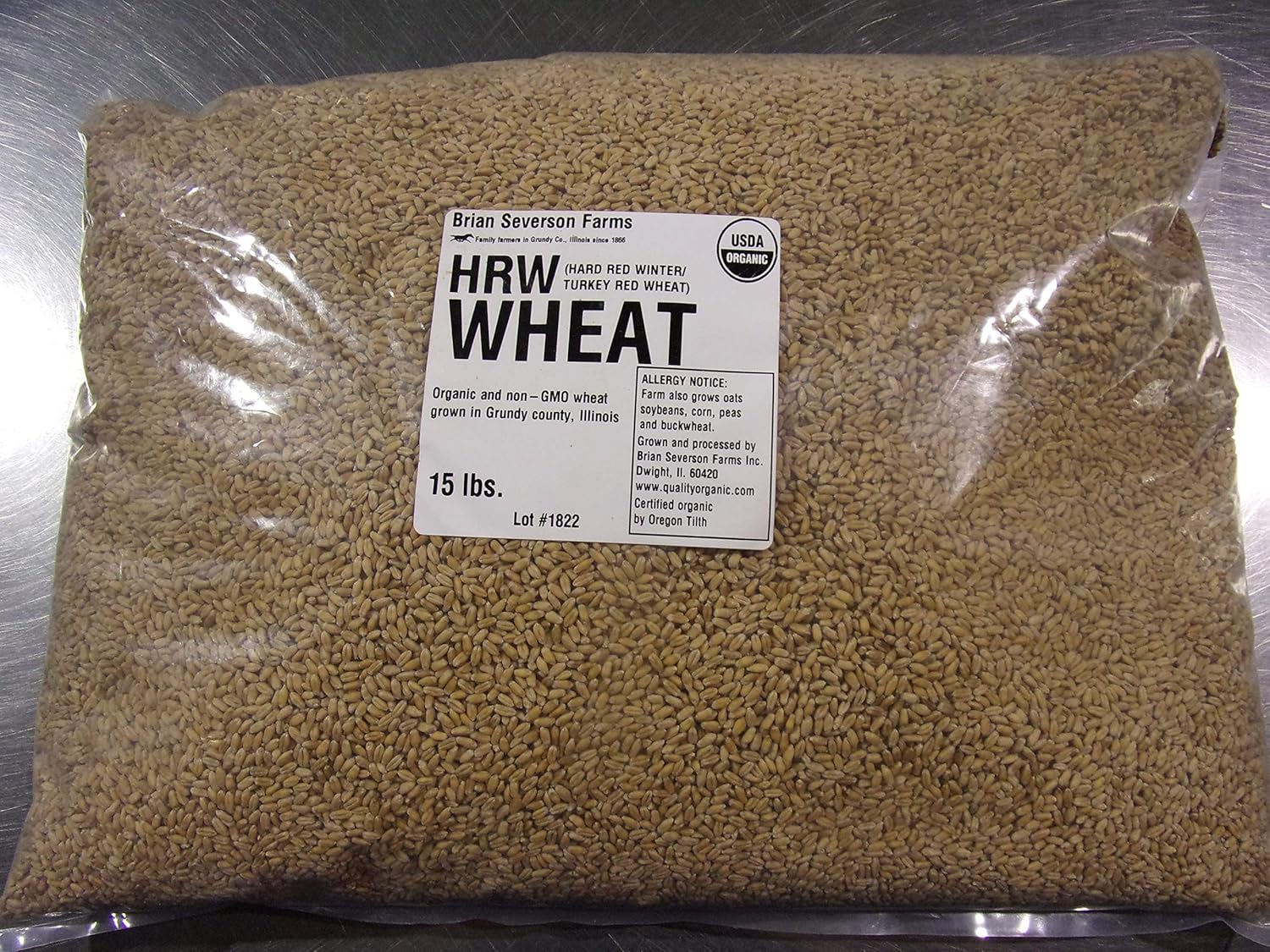 Organic Hard Red Winter Wheat Berries 15 lbs q7