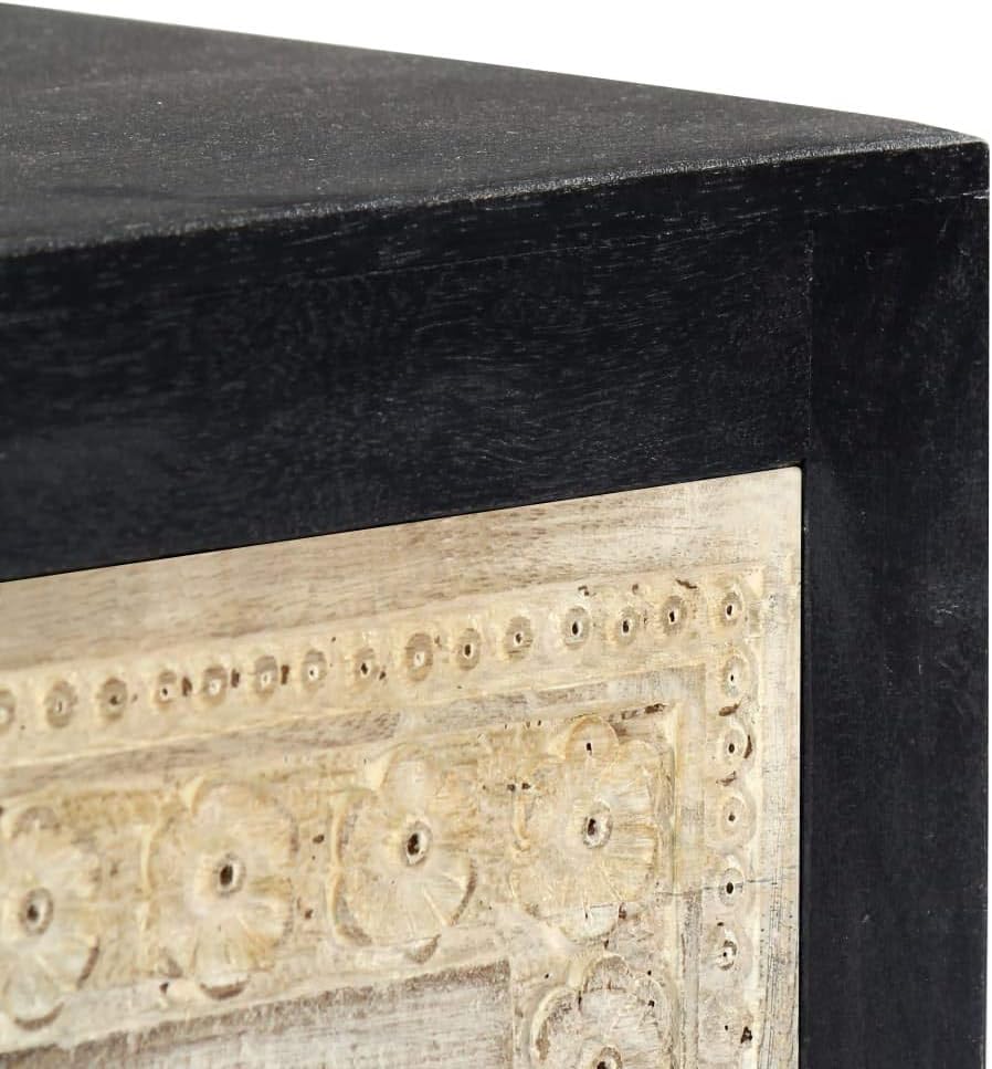Wooden Side Table with Storage Cabinet 7k