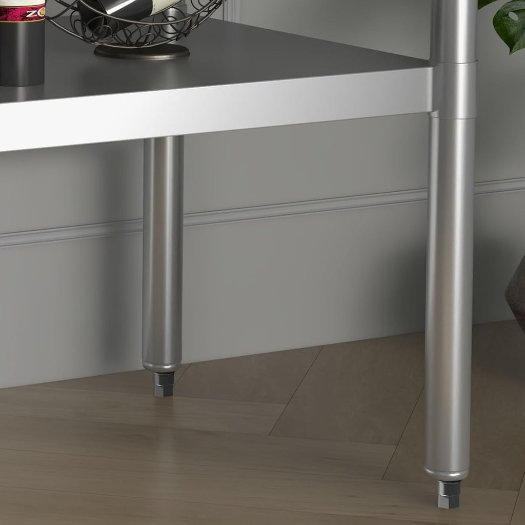 Stainless Steel Prep Table with Undershelf and Backsplash 7k