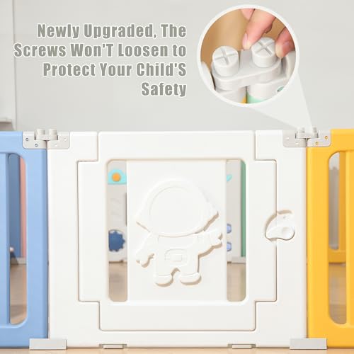 Baby Play Pen Foldable Extra Large Portable Play Yard Grey k7m