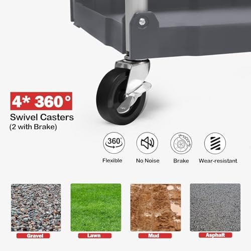 Foldable Utility Cart with Wheels a7
