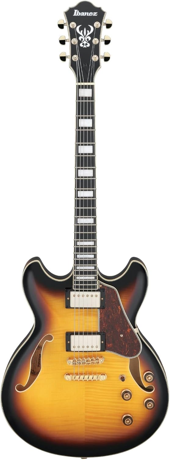 Semi-Hollow Electric Guitar Sunburst k7m