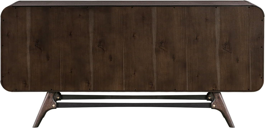Serving Cabinet Buffet Sideboard with 3 Drawers, Brown q7