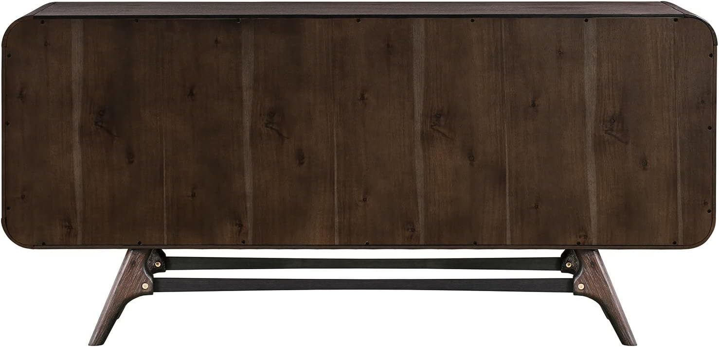 Serving Cabinet Buffet Sideboard with 3 Drawers, Brown q7